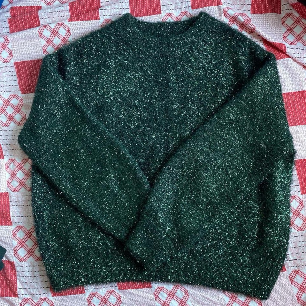Festive Women's Green Sweater